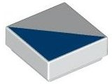 LEGO 3070pb375 - Tile 1 x 1 with Blue Triangle Pattern