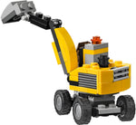 LEGO Creator 31014 Power Digger, graafmachine van achteren met de arm omhoog