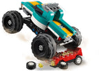 LEGO Creator 31101 Monster Truck, rear view driving over the red car