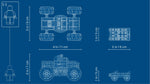 LEGO Creator 31101 Monster Truck, dimensions of the models