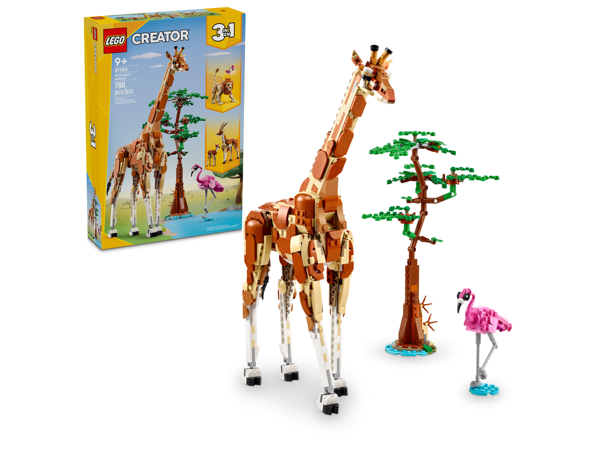 LEGO Creator 31150 Safaridieren, doos en giraffe met boom en flamingo