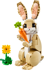 LEGO Creator 31162 Cute Bunny, bunny with carrot and sunflower