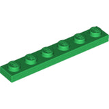 LEGO 3666 Plate 1 x 6 in Green - Authentic LEGO Part