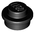 LEGO 4073 Plate Round 1 x 1 with Solid Stud in Black - Authentic LEGO Part