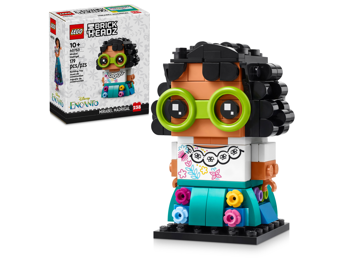 LEGO BrickHeadz 40753 Mirabel Madrigal, box and built figure