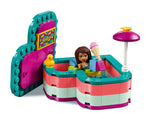 LEGO Friends 41384 Andrea's Summer Heart Box, opened heart box with Andrea in the pool
