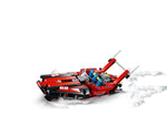 LEGO Technic 42089 Power Boat, power boat racing over the water