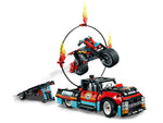 LEGO Technic 42106 Truck en motor voor stuntshow, stuntmotor springt door de ring van vuur