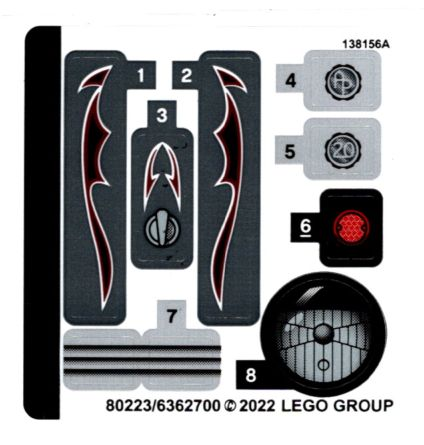 LEGO 42132stk01 - Sticker Sheet for Set 42132 - (80223/6362700)