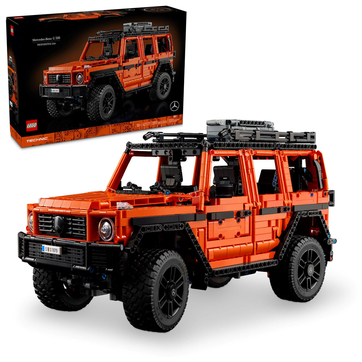 LEGO Technic 42177 Mercedes-Benz G 500 PROFESSIONAL Line, doos en gebouwd model