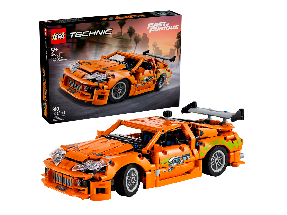 LEGO Technic 42204 Fast & Furious Toyota Supra MK4, box and built model