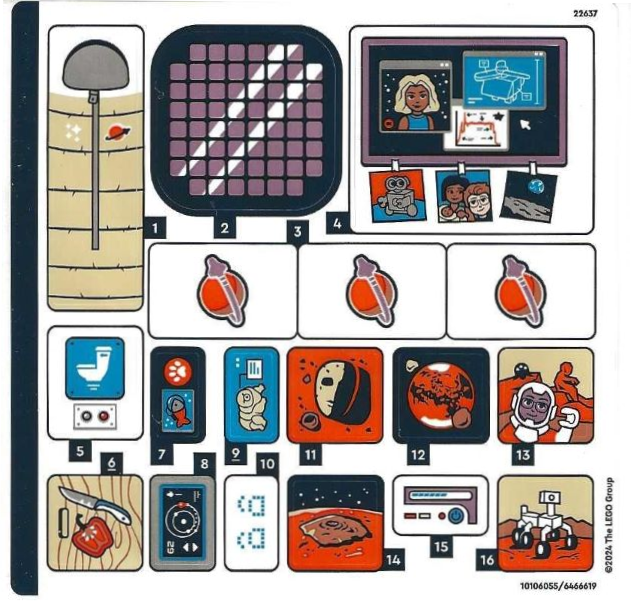 LEGO 42605stk01 - Sticker Sheet for Set 42605 - (10106055/6466619)