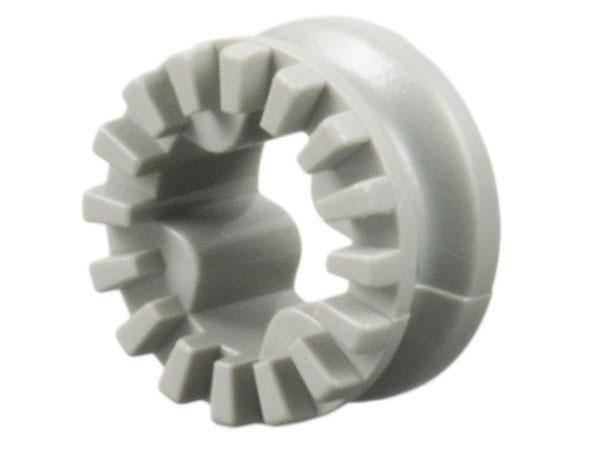 LEGO 4265a Technic Bush 1/2 Toothed with 4 Interior Ridges in Light Gray