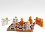LEGO Space 5008897 Tic Tac Toe, game board with 5 white and 5 orange Classic Space astronauts