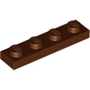 LEGO 3710 Plate 1 x 4 in Reddish Brown - Authentic LEGO Part