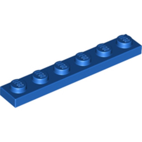 LEGO 3666 Plate 1 x 6 in Blue - Authentic LEGO Part