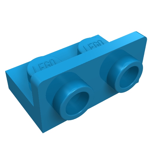 LEGO 99780 Bracket 1 x 2 - 1 x 2 Inverted in Dark Azure - Authentic LEGO Part