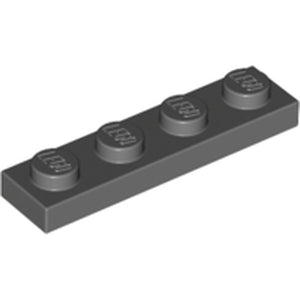 LEGO 3710 Plate 1 x 4 in Dark Bluish Gray - Authentic LEGO Part