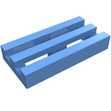 LEGO 2412b Tile, Modified 1 x 2 Grille with Bottom Groove in Medium Blue - Authentic LEGO Part