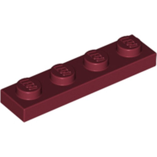 LEGO 3710 Plate 1 x 4 in Dark Red - Authentic LEGO Part