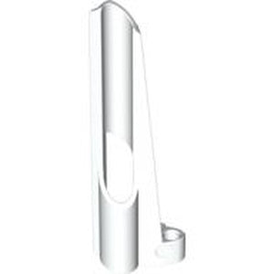 LEGO 32534 Technic, Panel Fairing # 7 Small Long, Large Hole, Side A in White - Authentic LEGO Part