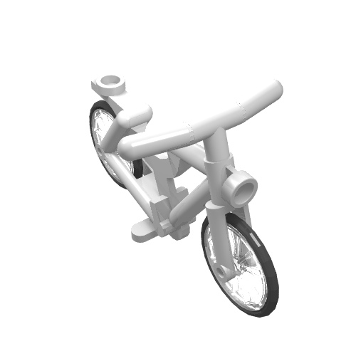 LEGO 4719c01 - Bicycle with Handlebars with Trans-Clear Wheels and  Tires (4719 / 4720 / 2807)