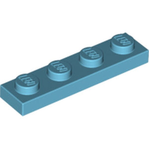 LEGO 3710 Plate 1 x 4 in Medium Azure - Authentic LEGO Part