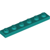 LEGO 3666 Plate 1 x 6 in Dark Turquoise - Authentic LEGO Part