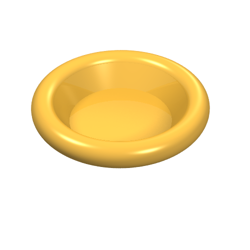 LEGO 6256 Minifigure, Utensil Dish 3 x 3 in Bright Light Orange - Authentic LEGO Part