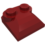 LEGO 47457 Slope, Curved 2 x 2 x 2/3 with 2 Studs and Curved Sides in Dark Red - Authentic LEGO Part
