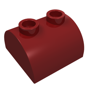 LEGO 30165 Slope, Curved 2 x 2 Double with 2 Hollow Studs in Dark Red - Authentic LEGO Part