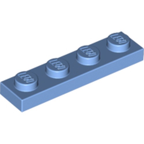 LEGO 3710 Plate 1 x 4 in Medium Blue - Authentic LEGO Part