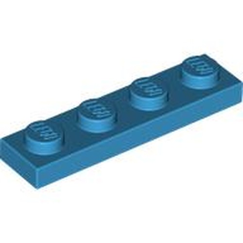 LEGO 3710 Plate 1 x 4 in Dark Azure - Authentic LEGO Part
