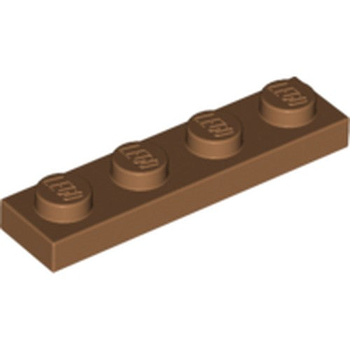 LEGO 3710 Plate 1 x 4 in Medium Nougat - Authentic LEGO Part