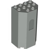 LEGO 30246 Panel 3 x 4 x 6 Turret Wall with Window in Light Gray - Authentic LEGO Part