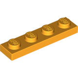 LEGO 3710 Plate 1 x 4 in Bright Light Orange - Authentic LEGO Part