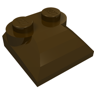 LEGO 47457 Slope, Curved 2 x 2 x 2/3 with 2 Studs and Curved Sides in Dark Brown - Authentic LEGO Part