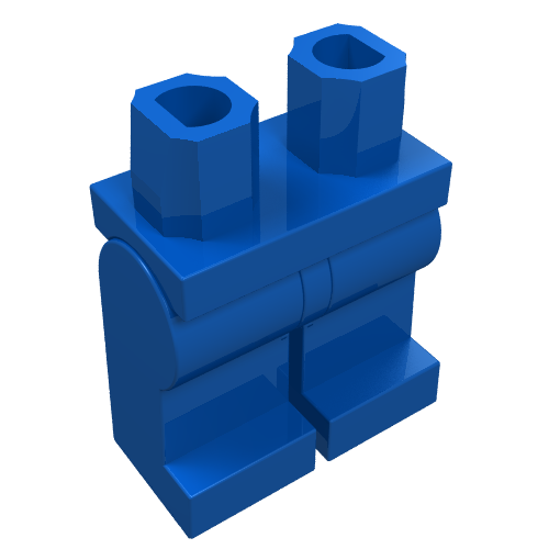 LEGO 970c00 Hips  and Legs Plain in Blue - Authentic LEGO Part