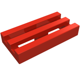 LEGO 2412b Tile, Modified 1 x 2 Grille with Bottom Groove in Red - Authentic LEGO Part