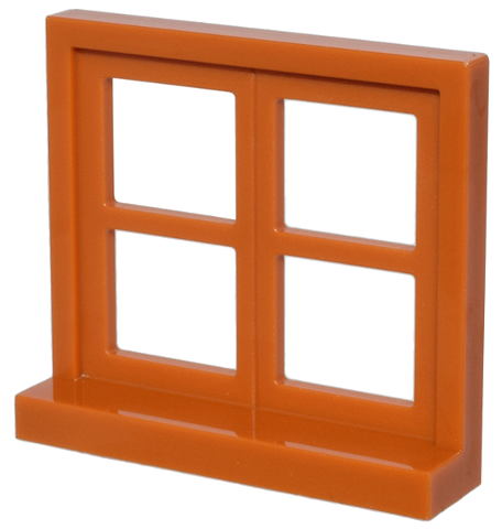 LEGO 5259 - Window 1 x 4 x 3, Square with 4 Panes and Sill - Image 1