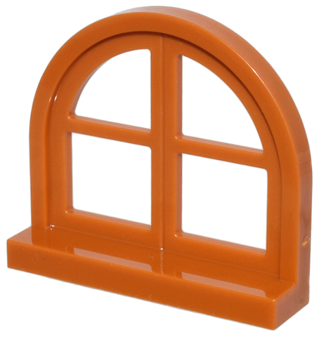 LEGO 5260 - Window 1 x 4 x 3, Rounded Top with 4 Panes and Sill - Image 1