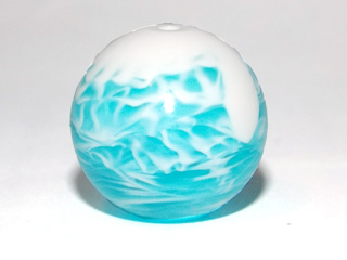 LEGO 54821pb03 - Ball, Bionicle Zamor Sphere with Marbled White Pattern - Image 1