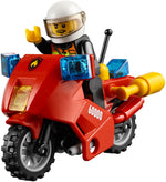 LEGO City 60000 Fire Motorcycle, firefighter on the fire motorcycle