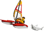 LEGO City 60013 Kustwacht Helikopter, catamaran met zeiler en haai