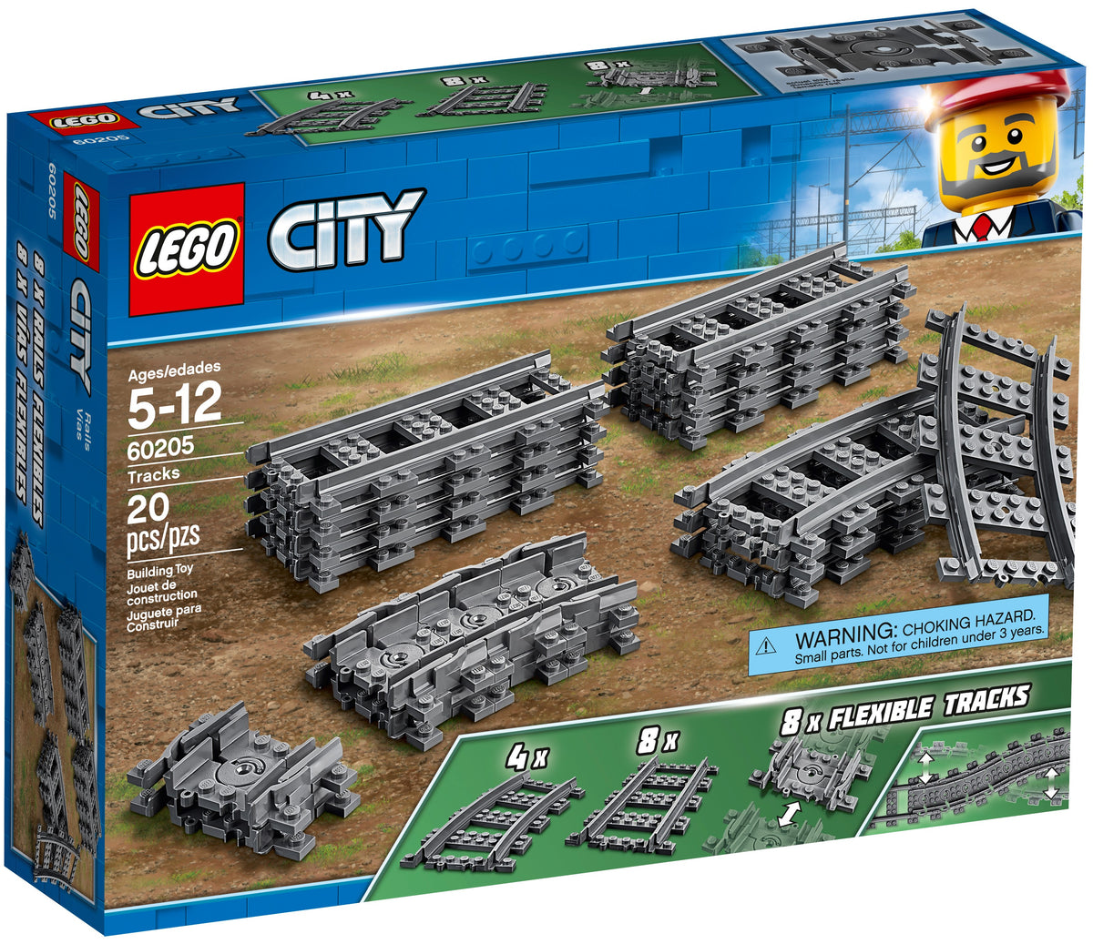 LEGO City 60205 Treinrails, doos