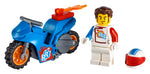 LEGO City 60298 Rocket Stunt Bike, stunt bike and rider with helmet