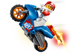 LEGO City 60298 Rocket Stunt Bike, doing a wheelie
