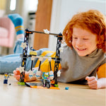 LEGO City 60341 The Knockdown Stunt Challenge, built set at play