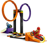 LEGO City 60360 Spinning Stunt Challenge, complete set with ramps, rings and both stunt bikes