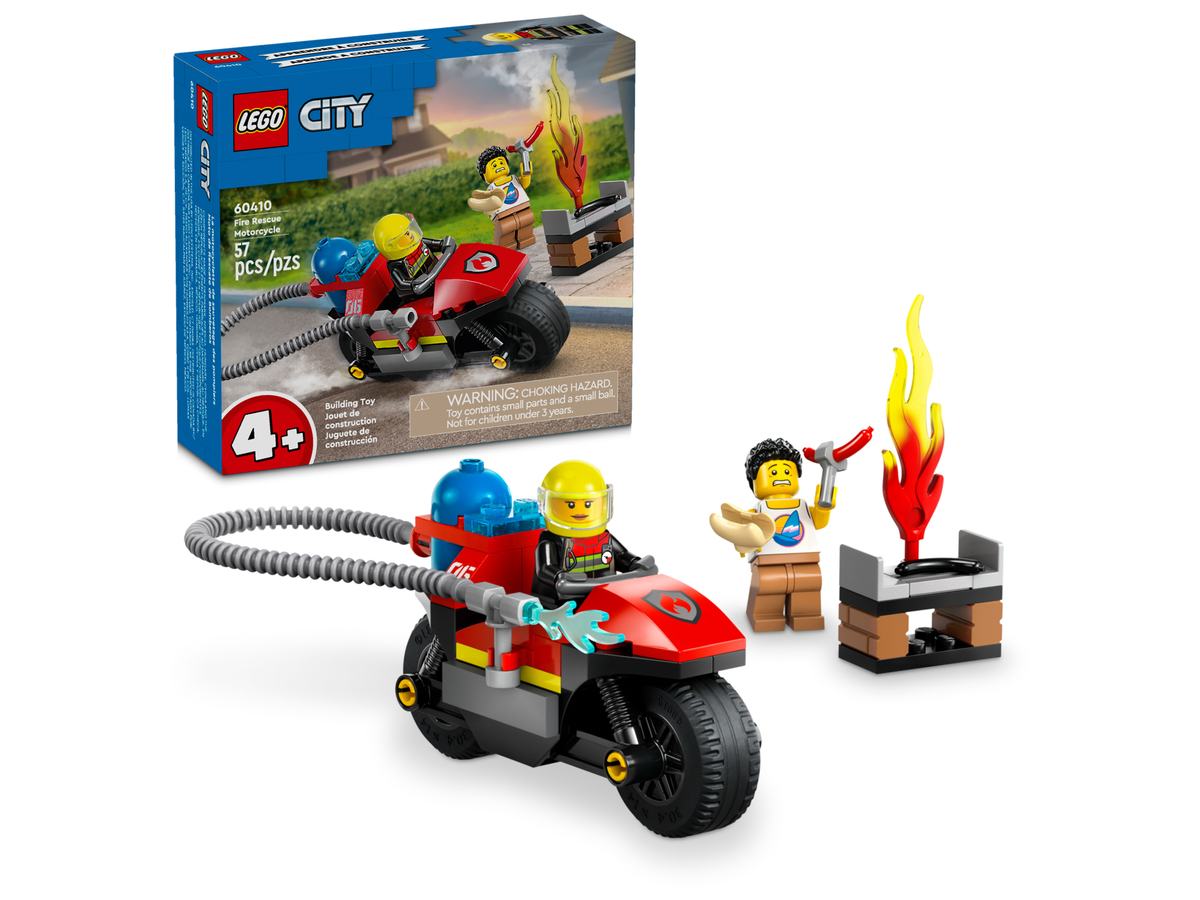 LEGO City 60410 Fire Rescue Motorcycle, box and built set